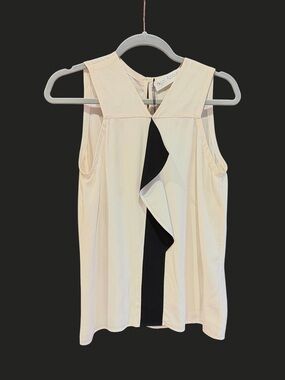 NWT YIGAL AZROUEL Crepe Georgette Top SILK Optic 6